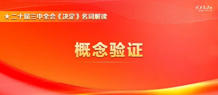【理论学习】二十届三中全会《决定》名词解读 | 概念验证